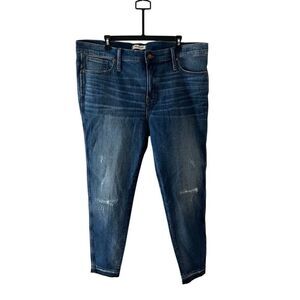 Madewell 9" High-Rise Skinny Jeans | Size 35 20W| Distressed Rip & Repair Womens